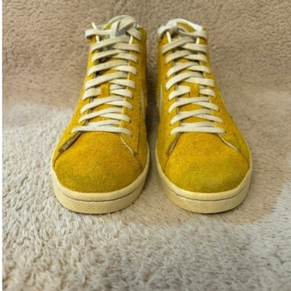 Converse Pro Leather PL 76 Ox Mens 10.5 Yellow Hairy Suede High Top 155339C - Picture 2 of 10